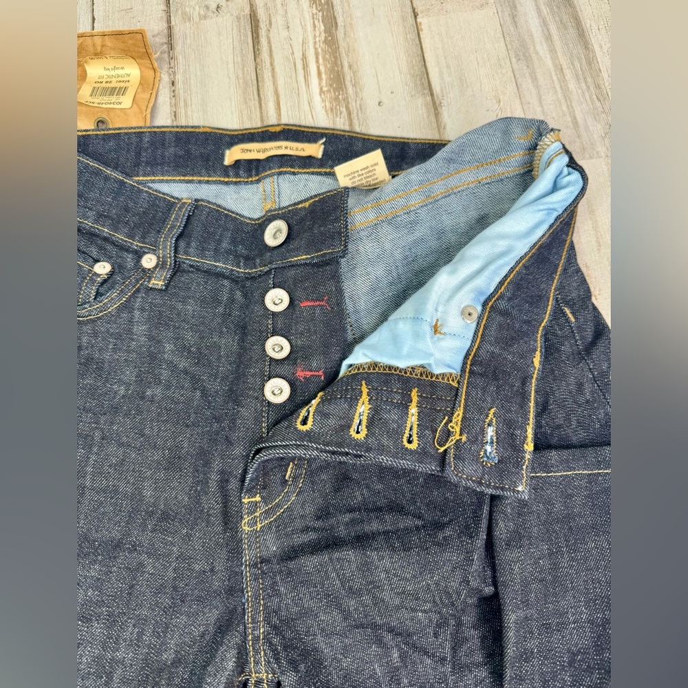 John Varvatos USA Regular Blue Low Rise Mens Bootcut Cotton Jeans 28(28x31) NWOT - Picture 7 of 11